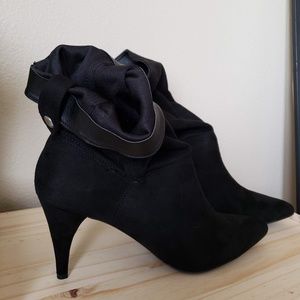 Faux Suede Stiletto Ankle Boots